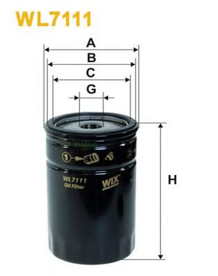 WIX FILTERS wl7111 -  Масляный фильтр| Масляный фильтр, ступенчатая коробка передач